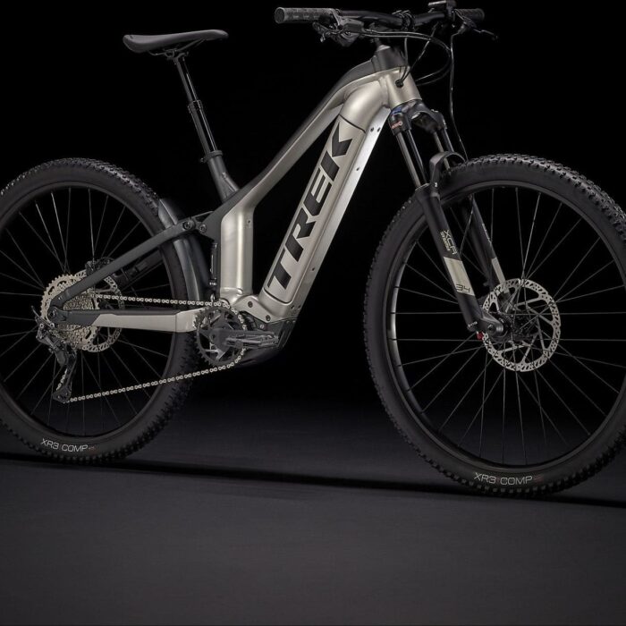 VTT Électrique Tout-Suspendu Trek Powerfly FS 4 Shimano Deore 10V 500Wh Gris Gunmetal Noir Matt 20221