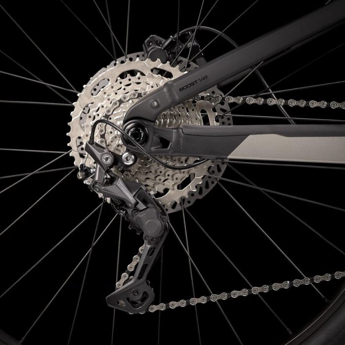 VTT Électrique Tout-Suspendu Trek Powerfly FS 4 Shimano Deore 10V 500Wh Gris Gunmetal Noir Matt 20223