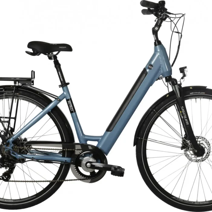 Vélo de Ville Électrique Bicyklet Carmen Shimano Tourney/Altus 7V 504 Wh 700 mm Bleu Vélo de Ville Électrique Bicyklet Carmen Shimano Tourney/Altus 7V 504 Wh 700 mm Bleu