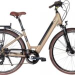 Vélo de Ville Électrique Bicyklet Carmen Shimano Tourney/Altus 7V 504 Wh 700 mm Marron Tan