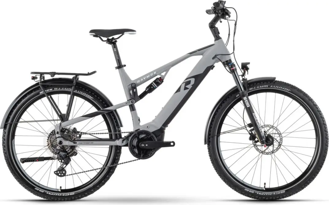 VTC Electrique Tout-suspendu Raymon CrossRay FS E 5.0 Tektro M350 9V 630Wh 27.5'' Gris 2023 VTC Electrique Tout-suspendu Raymon CrossRay FS E 5.0 Tektro M350 9V 630Wh 27.5'' Gris 2023