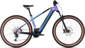 VTT Électrique Semi-Rigide Cube Reaction Hybrid Race 750 Shimano Deore/XT 12V 750 Wh 29'' Bleu Violet Switch 2023