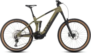VTT Électrique Tout-Suspendu Cube Stereo Hybrid 160 HPC Race 750 27.5 Shimano Deore 12V 750 Wh 27.5'' Vert Olive 2023