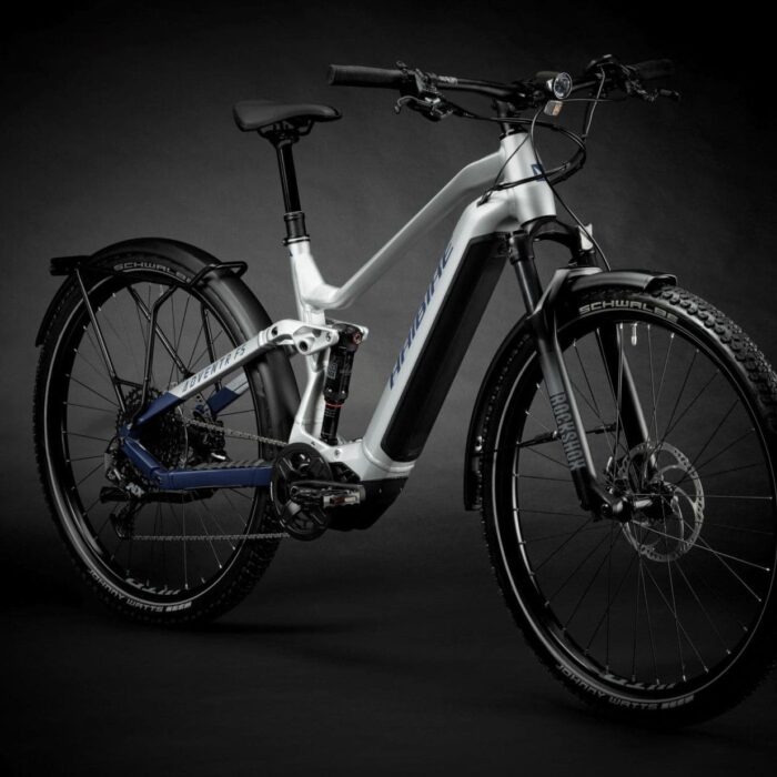 VTT Électrique Tout-Suspendu Haibike Adventr FS 9 Sram NX SX Eagle 12V 720 Wh 29'' Argent Bleu 20230