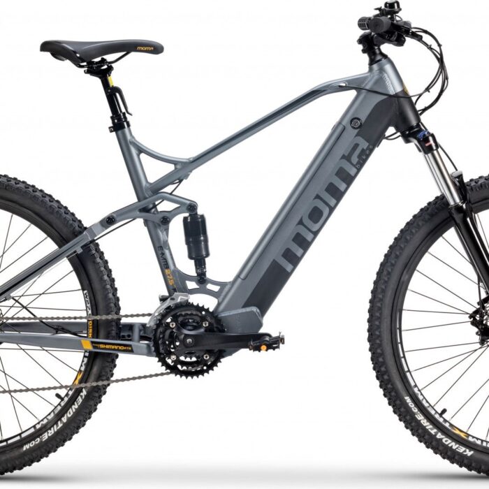 VTT Electrique Tout Suspendu Moma Bikes E-MTB 27.5'' Shimano Altus 8V Gris VTT Electrique Tout Suspendu Moma Bikes E-MTB 27.5'' Shimano Altus 8V Gris