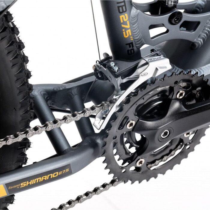 VTT Electrique Tout Suspendu Moma Bikes E-MTB 27.5'' Shimano Altus 8V Gris2 VTT Electrique Tout Suspendu Moma Bikes E-MTB 27.5'' Shimano Altus 8V Gris2