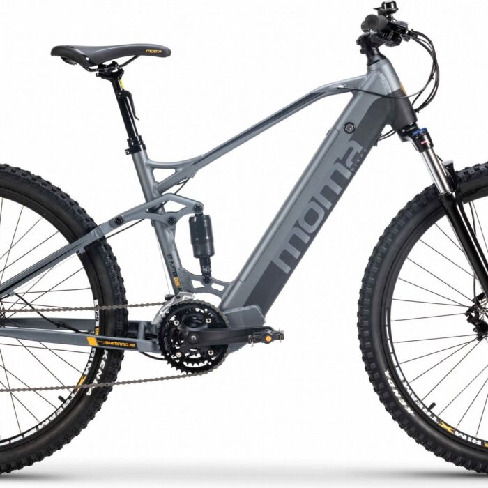 VTT Electrique Tout Suspendu Moma E-MTB 29'' Shimano Altus 8V Gris0