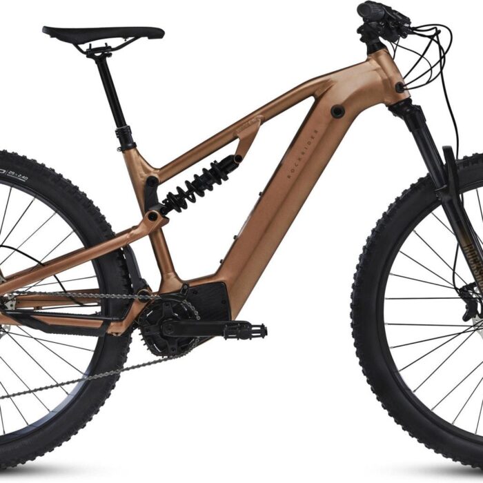 VTT Électrique Tout-Suspendu Rockrider E-Expl 700 S Shimano Deore 10V 630Wh 29'' Marron 2024
