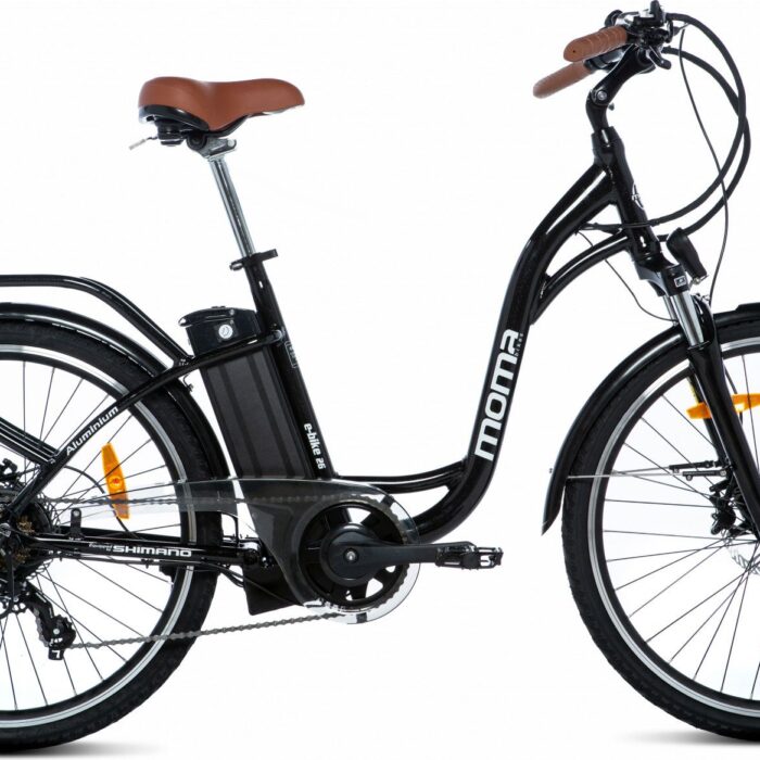 Vélo de ville électrique Moma Bikes 26.2 Shimano 7V Noir0 Vélo de ville électrique Moma Bikes 26.2 Shimano 7V Noir0