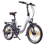 Vélo électrique pliant NCM Bikes Paris argent - Pliable, 20", 250W, batterie 36V 15Ah