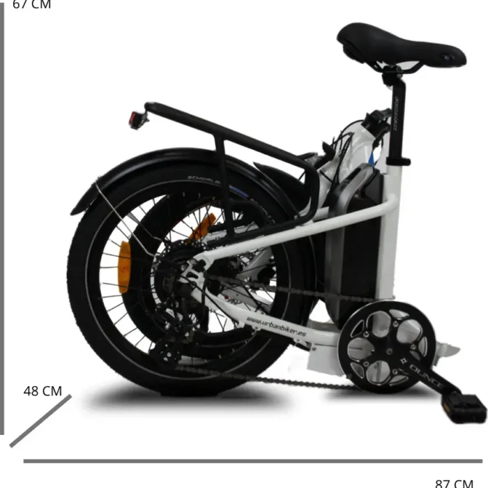 Vélo pliant électrique URBANBIKER MINI T 20' blanc - Batterie 540Wh Moteur 250W 155-175 cm4