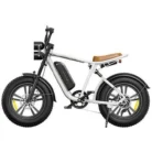 velo electrique ENGWE M20 20 pouces 45km h autonomie 75km Moteur 750W tout suspendu fat bike VTT Batterie 48V13Ah blanc