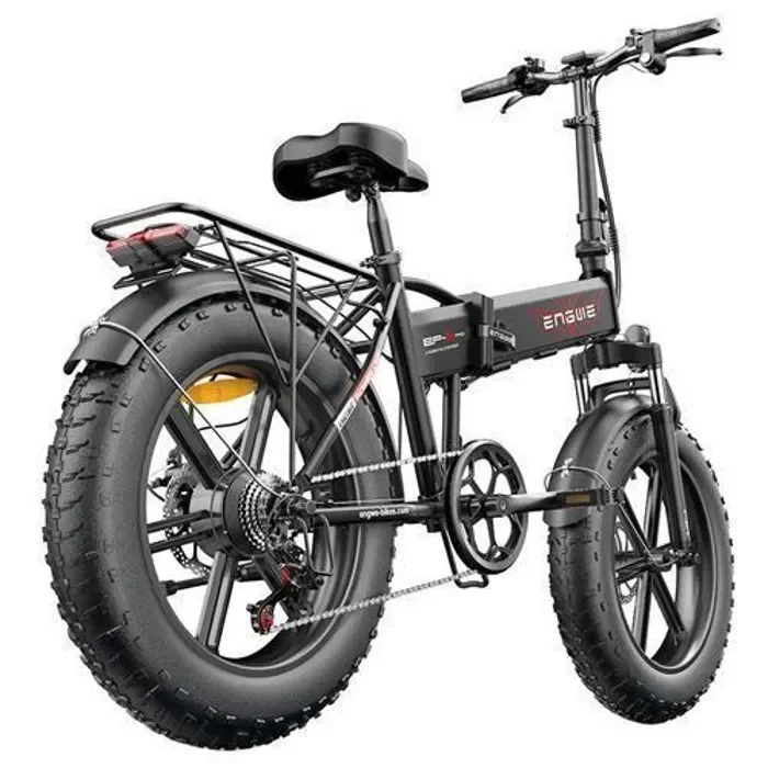 velo electrique Pliable ENGWE EP-2 Pro VTC Fat bike 20 pouces Pneus tout terrain Autonomie 120km SHIMANO 7 Vitesses 48V13AH Noir1