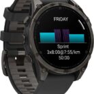Montre GPS Garmin Fénix 8 AMOLED - 47 mm Sapphire Titane Carbon Gray DLC avec Bracelet en Silicone Noir Gris2