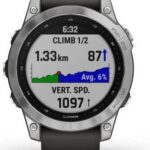 Montre GPS connectée - GARMIN - Fenix 7 - Argent avec bracelet gris