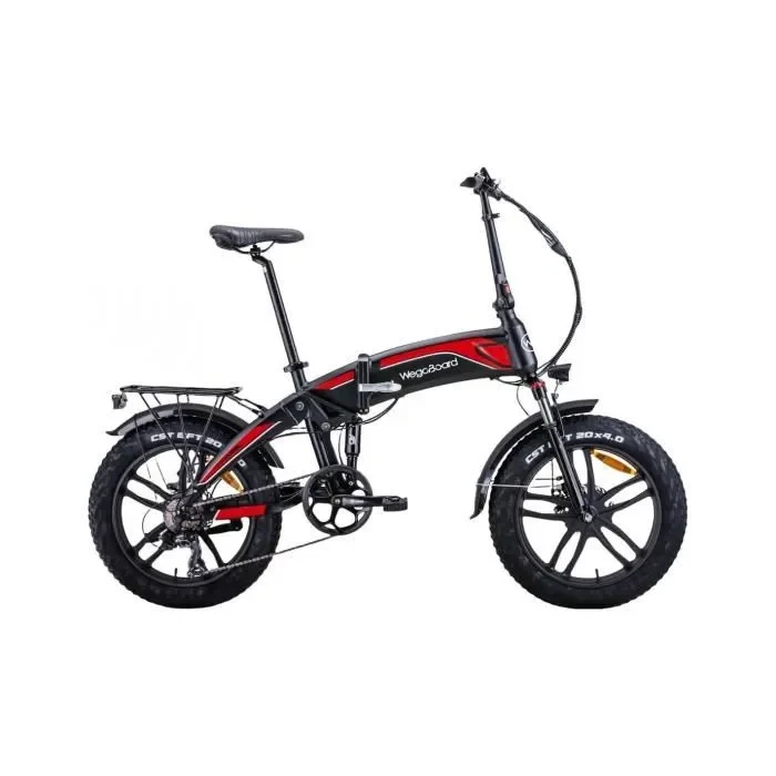 Vélo Électrique Wegoboard pliable SuperBike PLUS Noir/Rouge