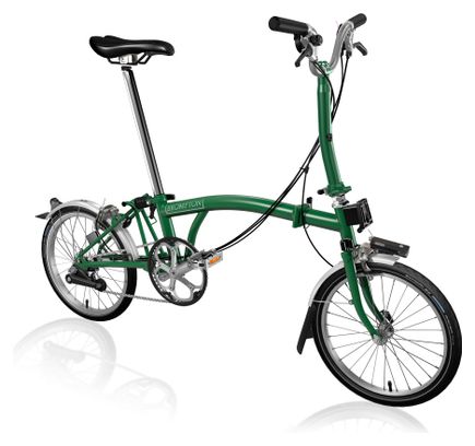 Vélo Pliant Brompton C-Line Explore Guidon Medium Racing green Vélo Pliant Brompton C-Line Explore Guidon Medium Racing green