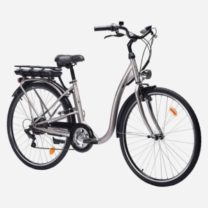 Vélo de ville électrique adulte E-City 70 GRIS NAKAMURA