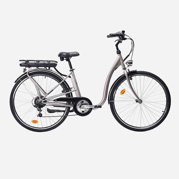 Vélo de ville électrique adulte E-City 70 GRIS NAKAMURA0