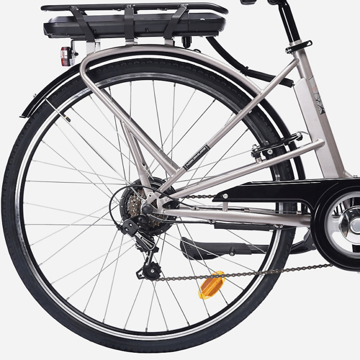 Vélo de ville électrique adulte E-City 70 GRIS NAKAMURA1