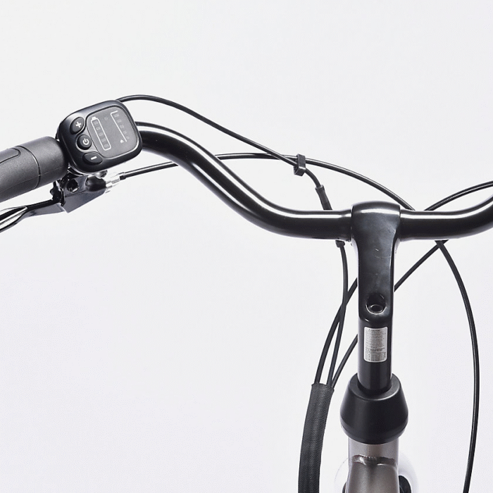 Vélo de ville électrique adulte E-City 70 GRIS NAKAMURA3