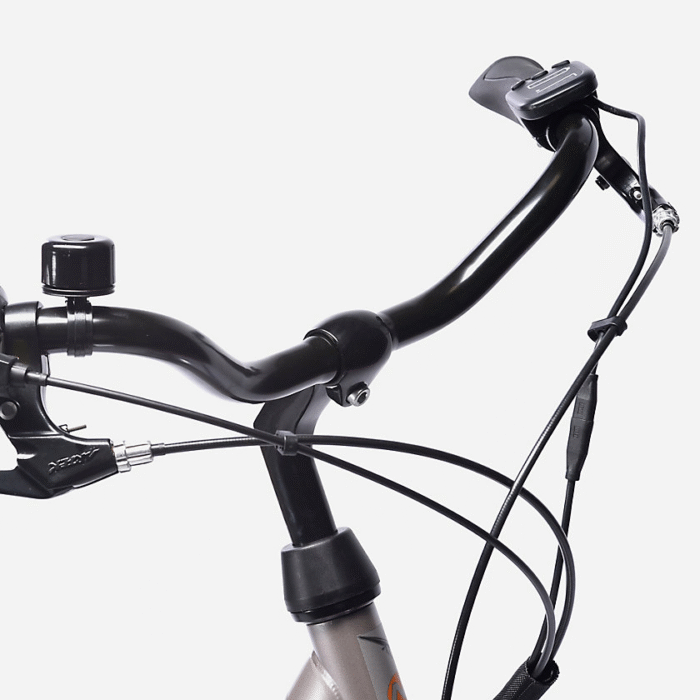 Vélo de ville électrique adulte E-City 70 GRIS NAKAMURA4