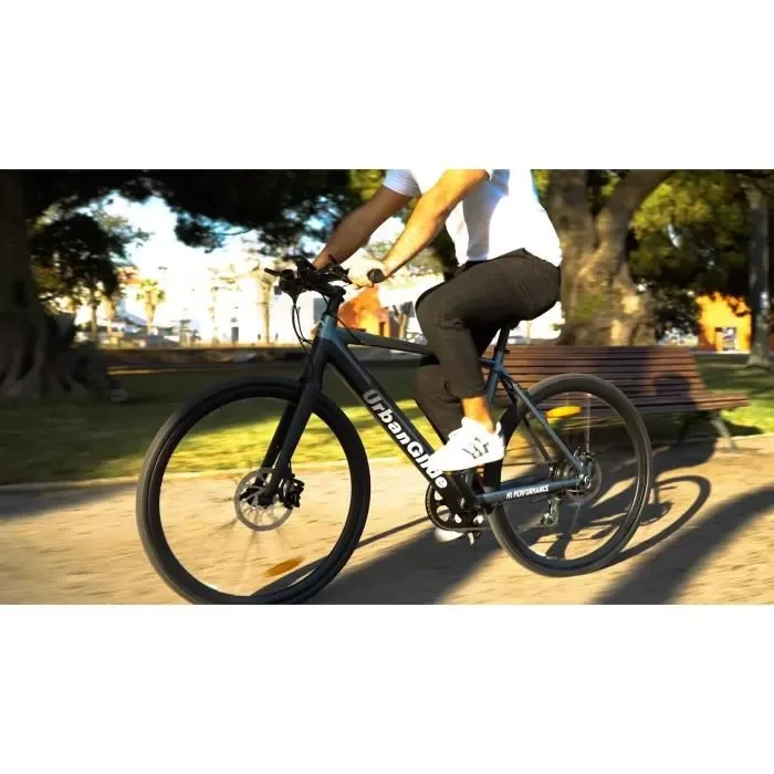 Vélo électrique URBANGLIDE eBike M1 10AH Gris - Aluminium - 28 - Hydrauliques - 60 km2
