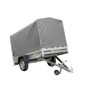 Remorque routière Unitrailer Garden Trailer 230 KIPP avec bâche haute (110 cm), arceau (110 cm) et roue jockey 230x125