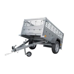 Top remorque GARDEN TRAILER 200 KIPP avec rehausses grillagées et roue jockey